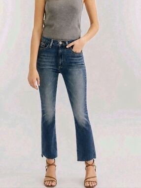 Morrison The Starlet Cropped Jeans Raw Hem Denim Boho Grunge Sz 31 NEW $148